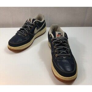 Nike Air Force 1 One Boys Obsidian Navy Blue Gum Bottom Size 7 Y Or 8.5 Women